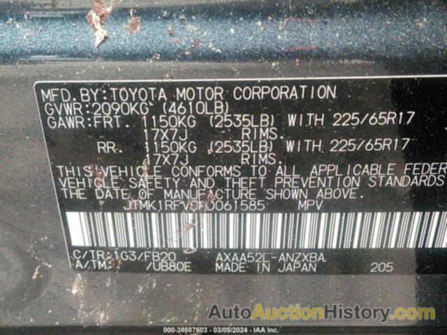 TOYOTA RAV4 LE, JTMK1RFV0MD061585