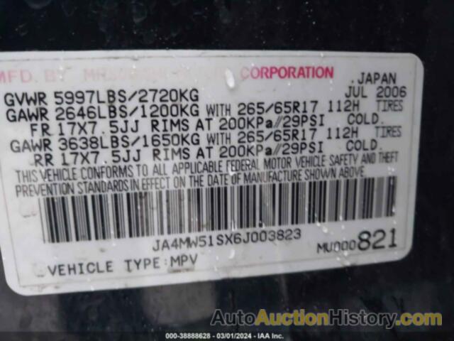 MITSUBISHI MONTERO LIMITED, JA4MW51SX6J003823