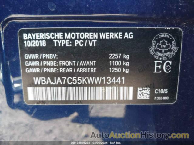 BMW 530 XI, WBAJA7C55KWW13441