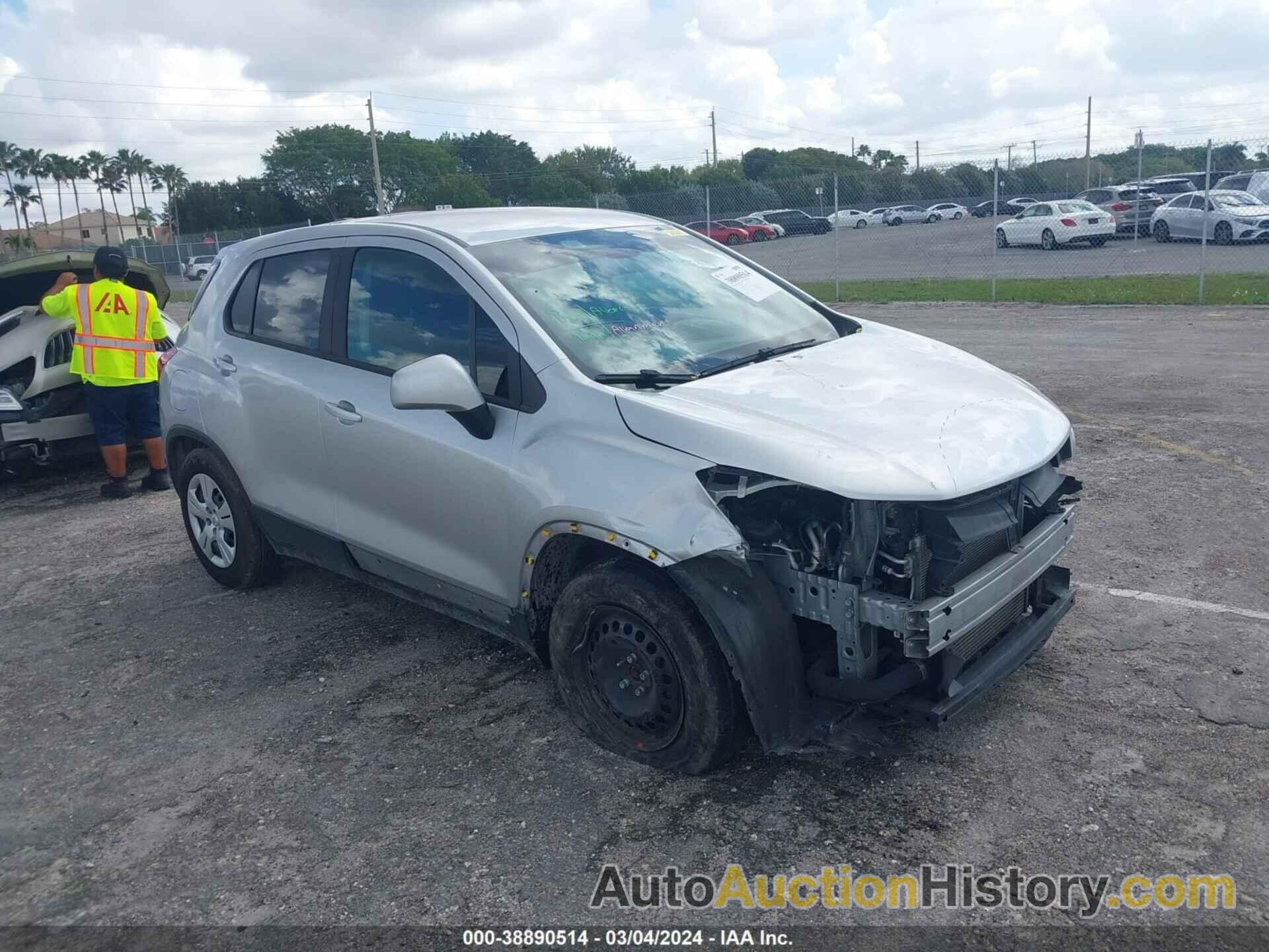 CHEVROLET TRAX LS, KL7CJKSB8HB145448