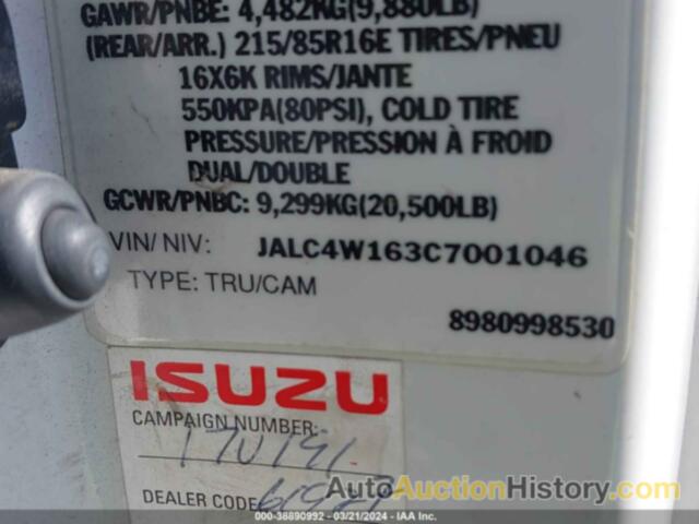 ISUZU NPR HD DSL REG, JALC4W163C7001046