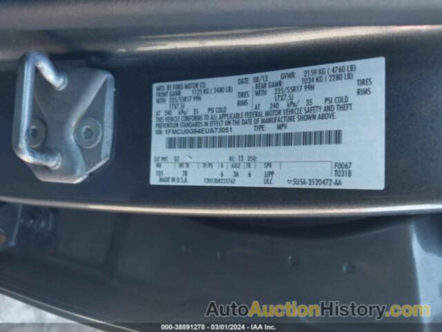 FORD ESCAPE SE, 1FMCU0G94EUA73051