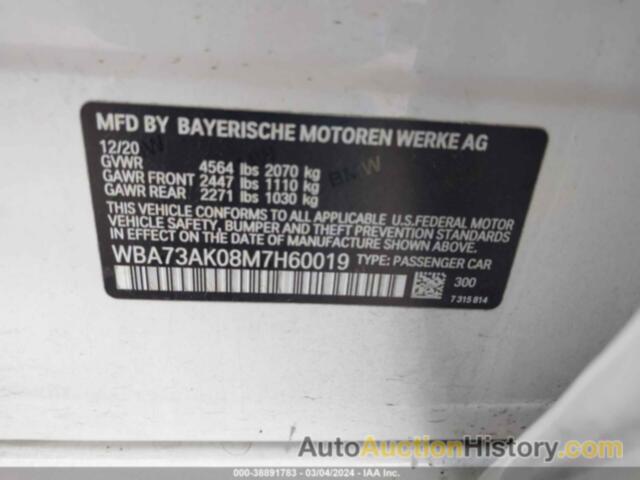 BMW 228I GRAN COUPE XDRIVE, WBA73AK08M7H60019