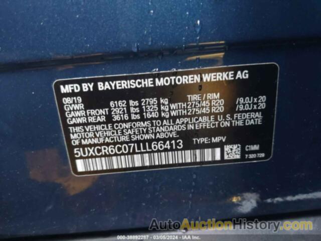 BMW X5 XDRIVE40I, 5UXCR6C07LLL66413