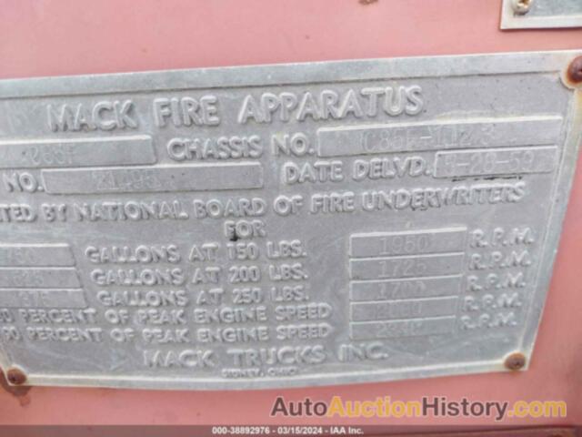 MACK FIRE TRUCK, C85F1123