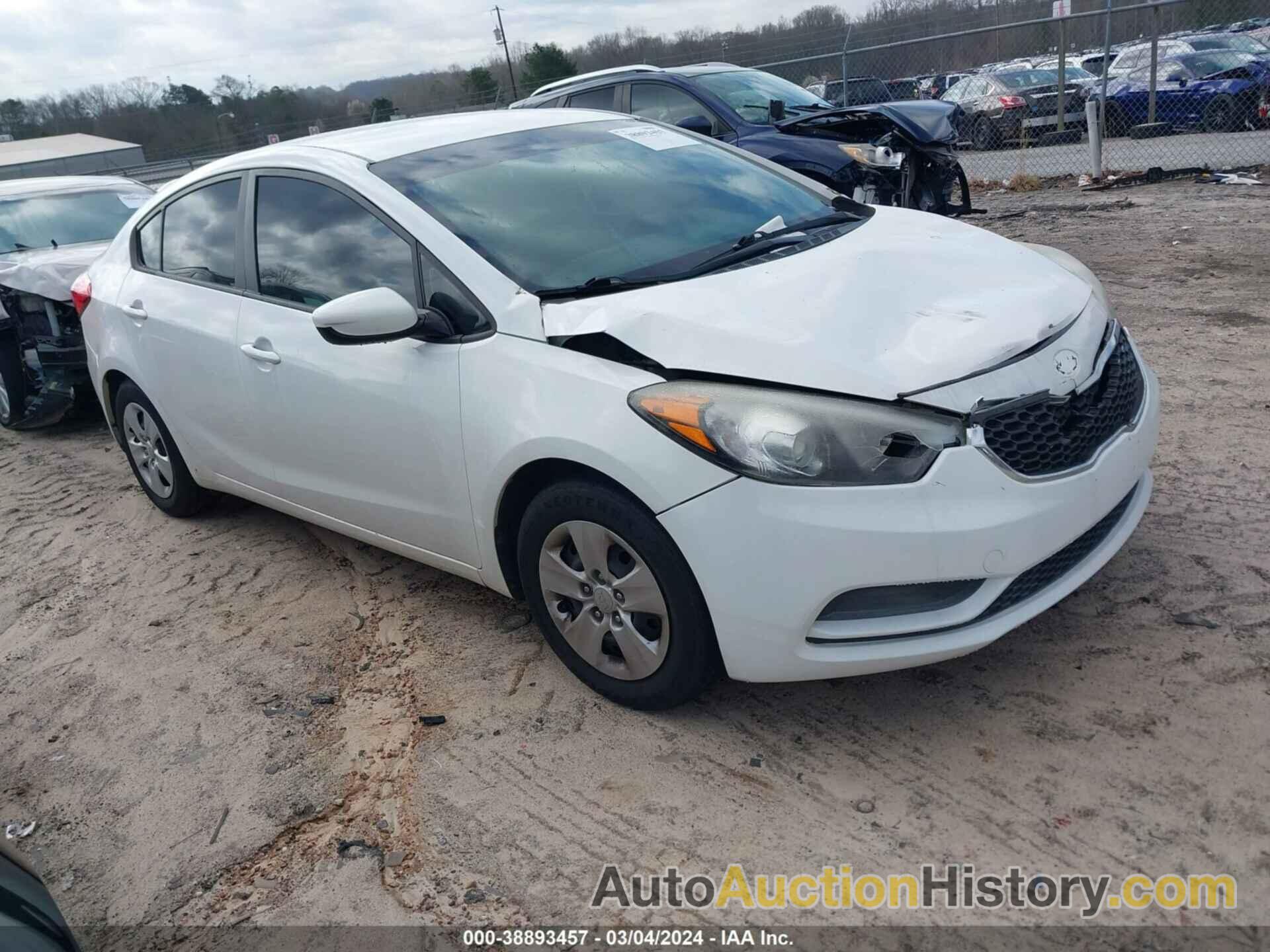 KIA FORTE LX, KNAFK4A69G5458838