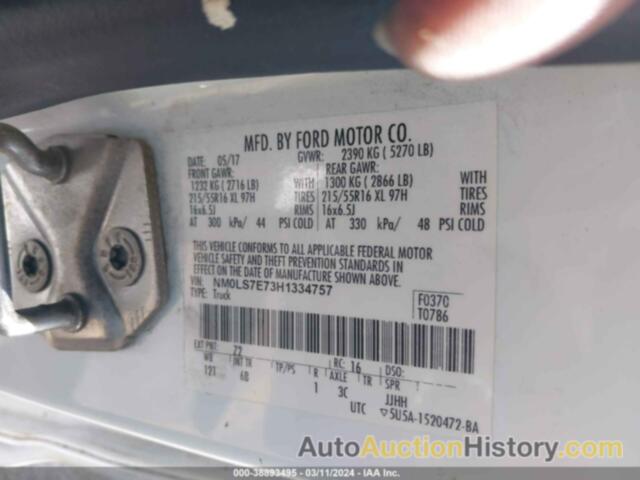 FORD TRANSIT CONNECT XL, NM0LS7E73H1334757