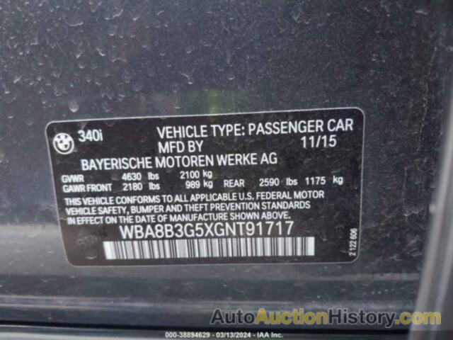 BMW 340I, WBA8B3G5XGNT91717