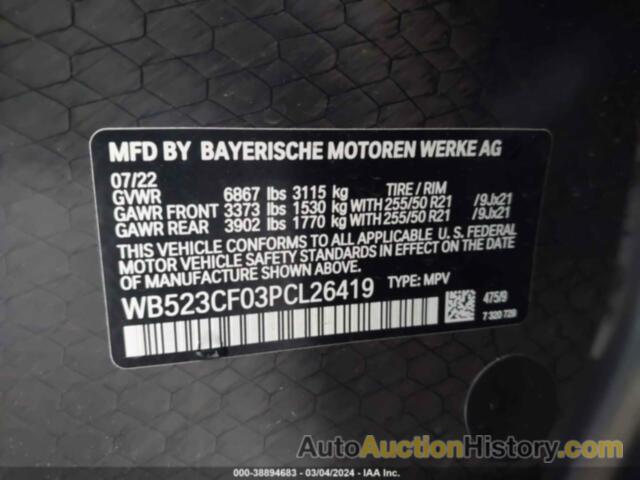 BMW IX XDRIVE50, WB523CF03PCL26419