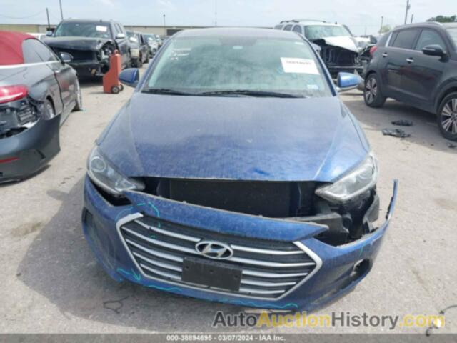 HYUNDAI ELANTRA SEL, 5NPD84LF0JH393472