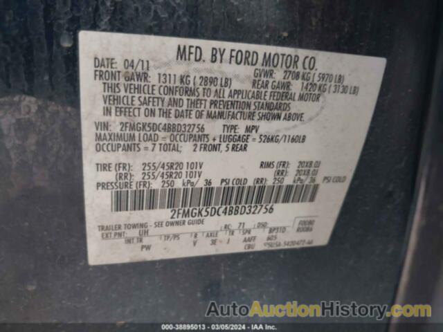 FORD FLEX LIMITED, 2FMGK5DC4BBD32756