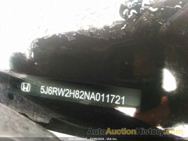HONDA CR-V AWD EX-L, 5J6RW2H82NA011721