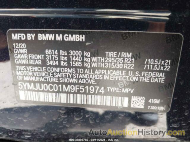 BMW X5 M M/M COMPETITION, 5YMJU0C01M9F51974