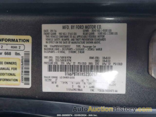 FORD MUSTANG ECOBOOST, 1FA6P8TH1H5230057