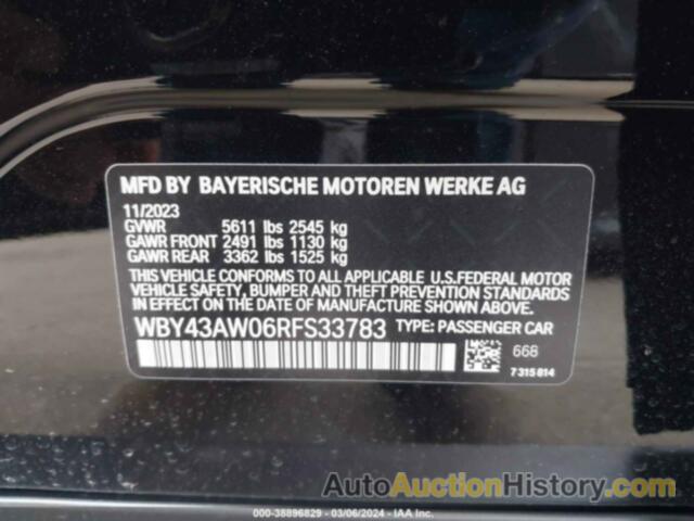 BMW I4 EDRIVE35, WBY43AW06RFS33783