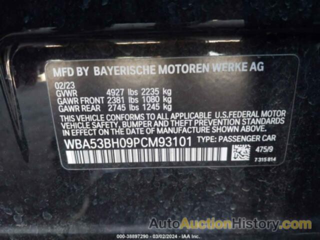 BMW 530 I, WBA53BH09PCM93101