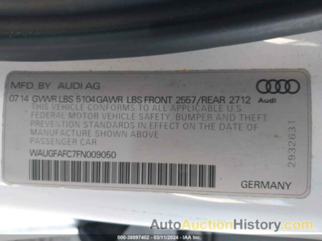 AUDI A6 2.0T PREMIUM, WAUGFAFC7FN009050