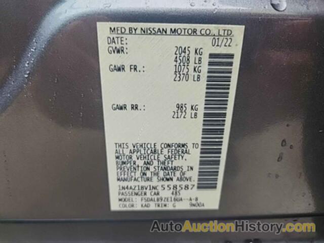 NISSAN LEAF S, 1N4AZ1BV1NC558587