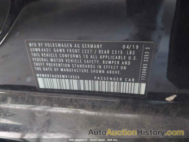 VOLKSWAGEN E-GOLF SE, WVWKR7AUXKW914555