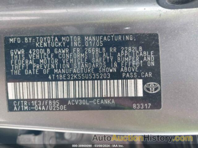 TOYOTA CAMRY LE, 4T1BE32K55U535203