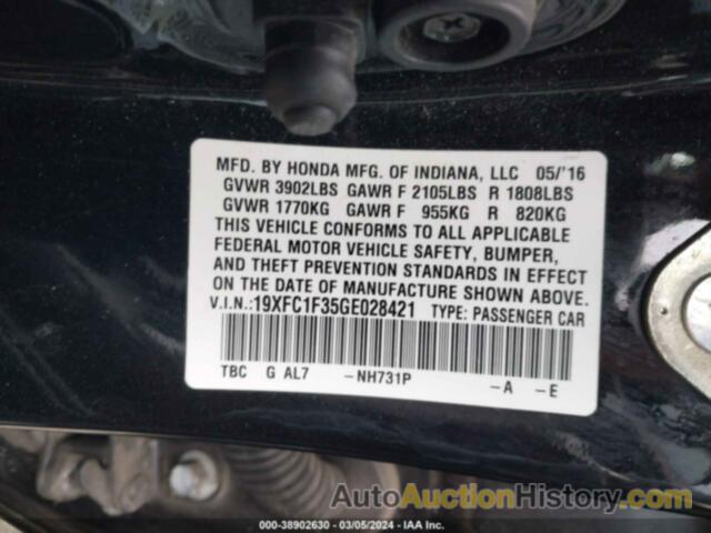 HONDA CIVIC EX, 19XFC1F35GE028421