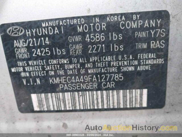 HYUNDAI SONATA HYBRID LIMITED, KMHEC4A49FA127785