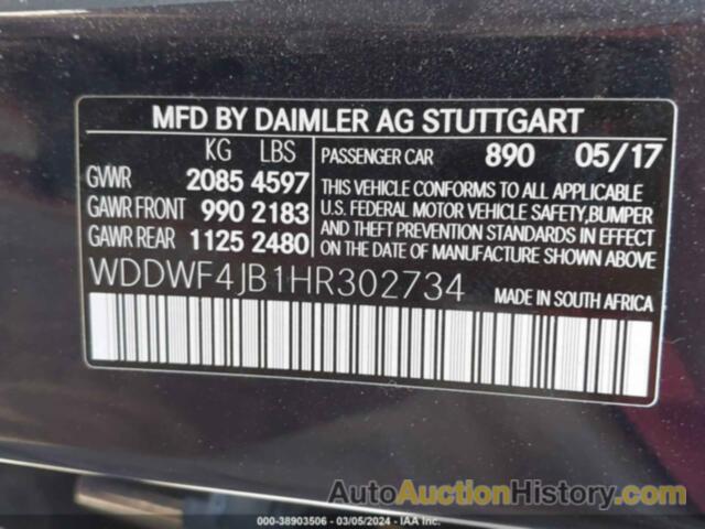 MERCEDES-BENZ C 300 LUXURY/SPORT, WDDWF4JB1HR302734