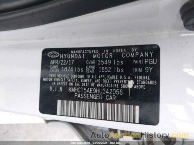 HYUNDAI ACCENT SE, KMHCT5AE9HU342056