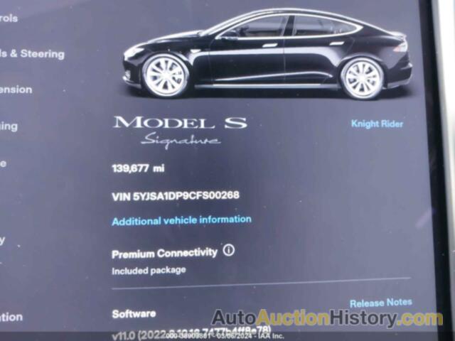 TESLA MODEL S, 5YJSA1DP9CFS00268