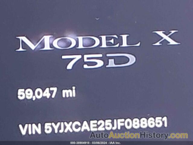 TESLA MODEL X 100D/75D/P100D, 5YJXCAE25JF088651