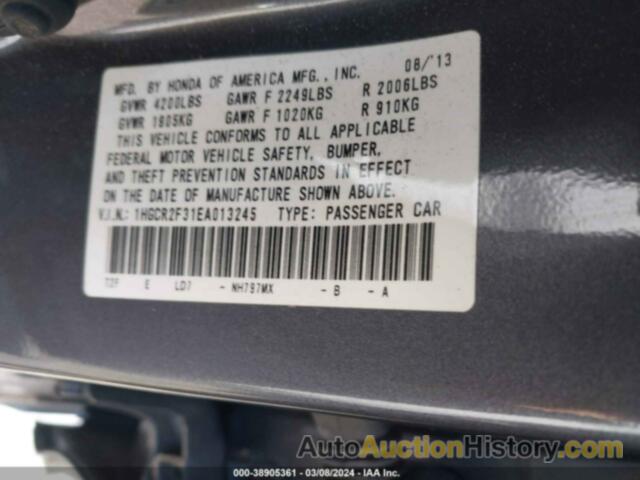 HONDA ACCORD LX, 1HGCR2F31EA013245