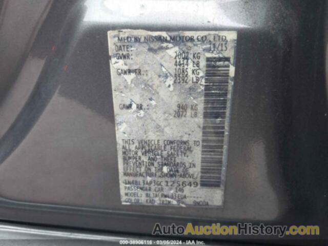 NISSAN ALTIMA 3.5 SL, 1N4BL3AP3GC125649