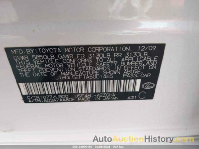 LEXUS LS 460 L, JTHDL5EF1A5001485