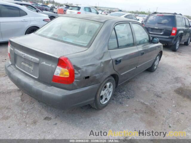 HYUNDAI ACCENT GL, KMHCG45C41U204812