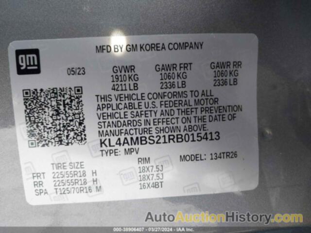 BUICK ENCORE GX PREFERRED FWD, KL4AMBS21RB015413