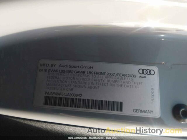 AUDI RS 5 2.9T, WUAPWAF51JA903942