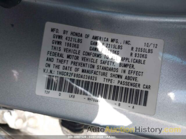 HONDA ACCORD EX-L, 1HGCR2F89DA038825