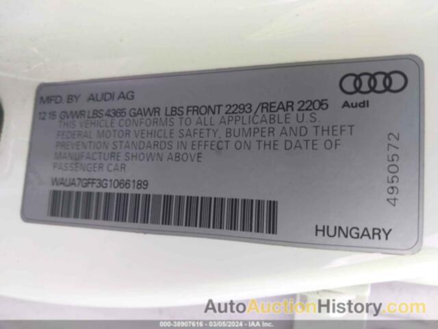 AUDI A3 1.8T PREMIUM, WAUA7GFF3G1066189