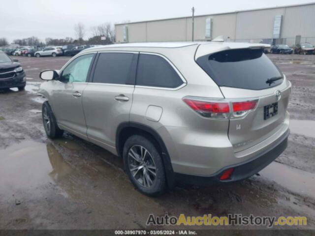 TOYOTA HIGHLANDER XLE V6, 5TDJKRFH0GS273365