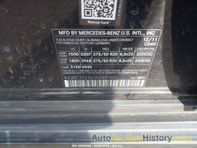 MERCEDES-BENZ GL 350 BLUETEC 4MATIC, 4JGBF2FE6CA780165