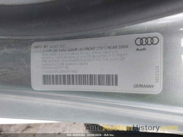 AUDI A7 3.0T PREMIUM, WAU2GAFC2DN057642