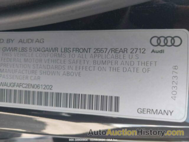 AUDI A6 2.0T PREMIUM, WAUGFAFC2EN061202