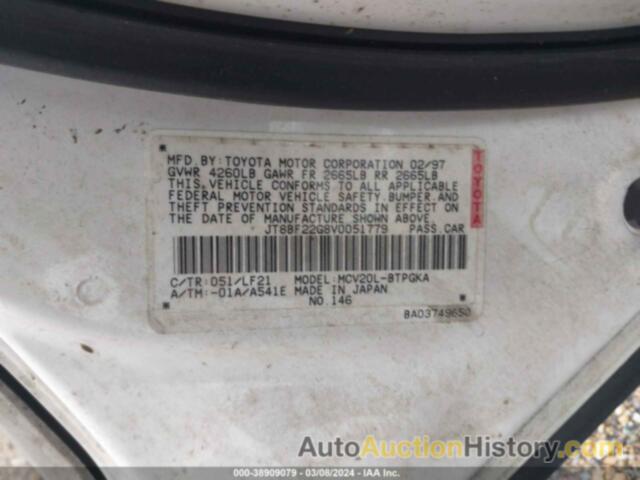 LEXUS ES 300 LUXURY SPORT SDN BASE (A4), JT8BF22G8V0051779