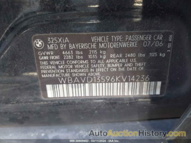 BMW 325XI, WBAVD13596KV14236