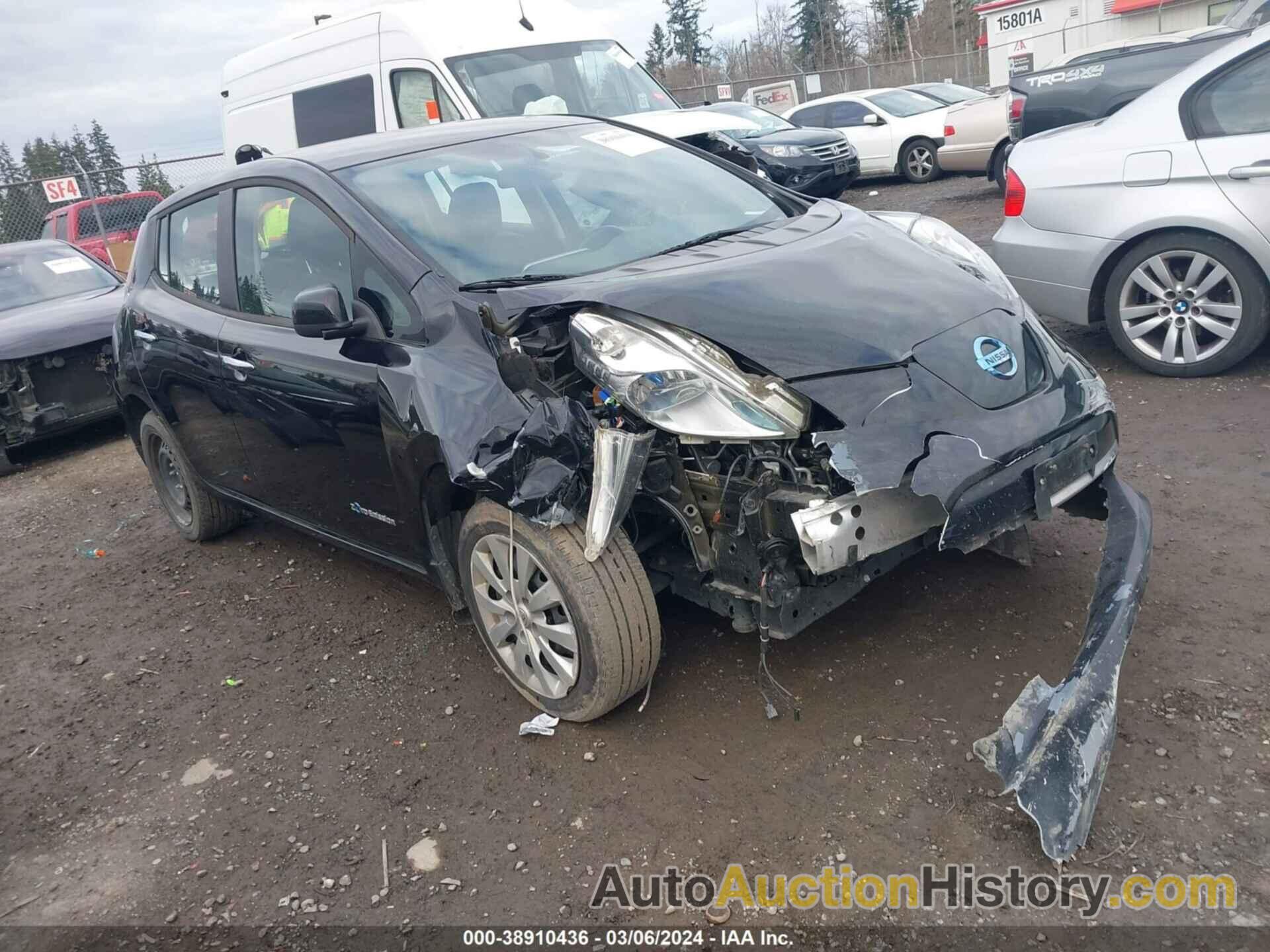 NISSAN LEAF S, 1N4AZ0CP7DC422943