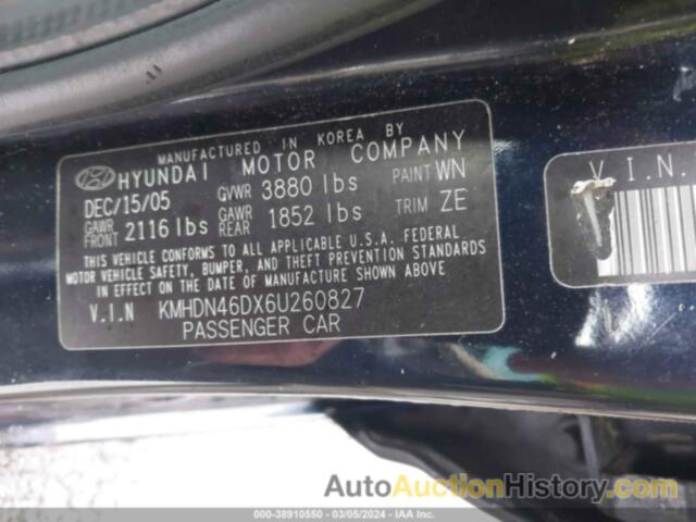 HYUNDAI ELANTRA GLS/LIMITED, KMHDN46DX6U260827