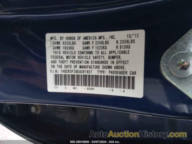 HONDA ACCORD LX, 1HGCR2F38EA061907