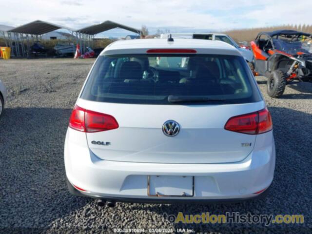 VOLKSWAGEN GOLF TDI SE 4-DOOR, 3VWRA7AU9FM050347