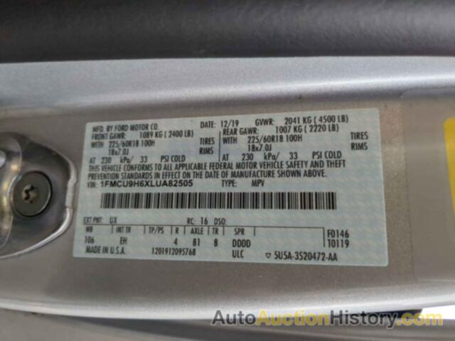 FORD ESCAPE SEL, 1FMCU9H6XLUA82505