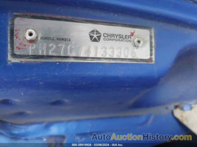 PLYMOUTH FURY III, PH27G74133306